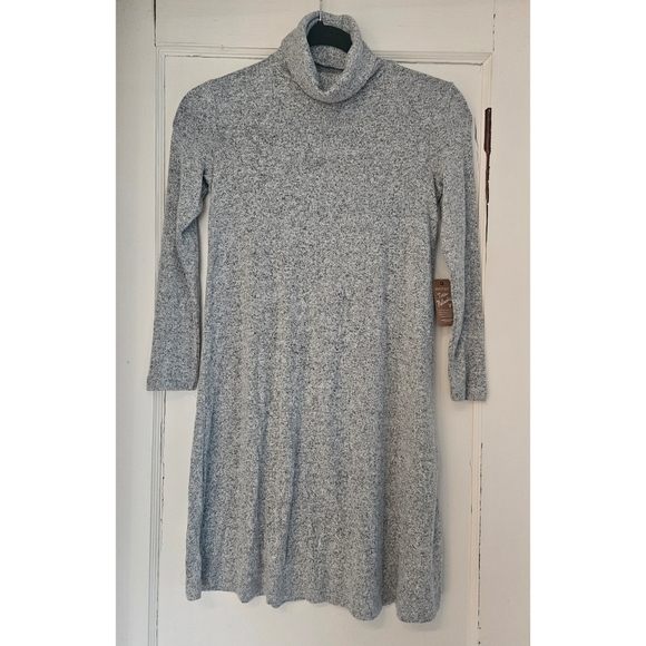 AMERICAN EAGLE Soft n Sexy Plush Grey Turtleneck Sweater Dress XXS NWT AE - Picture 2 of 8